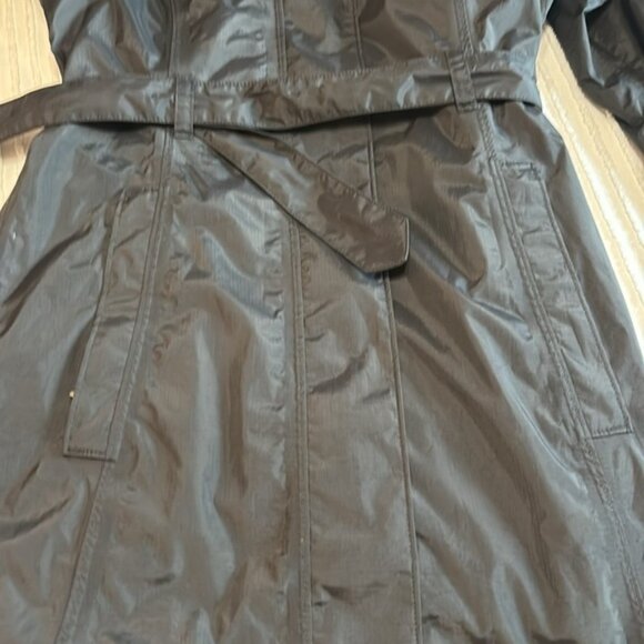 THE NORTH FACE WOMENS BLACK DIONE HYVENT RAIN JACKET TRENCH COAT BLACK SZ S/P - Picture 5 of 9